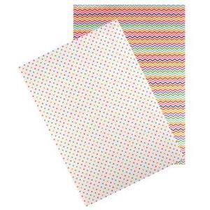 Lot de 2 feuilles de papier A4 Washi paper autocollantes - 21 x 29,7 cm - Multicolore