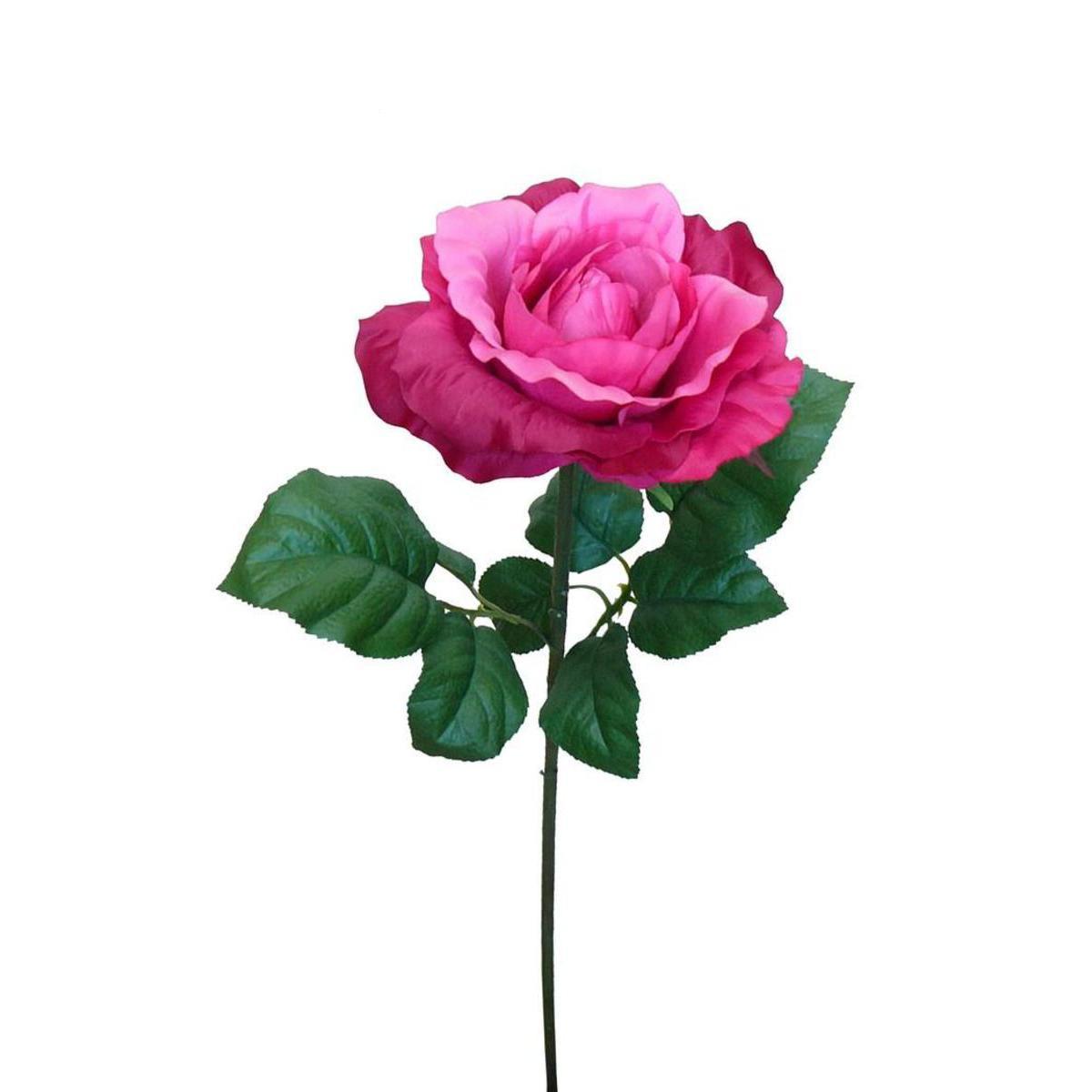 Tige rose géante de luxe - Polyester - H 103 cm - Rose