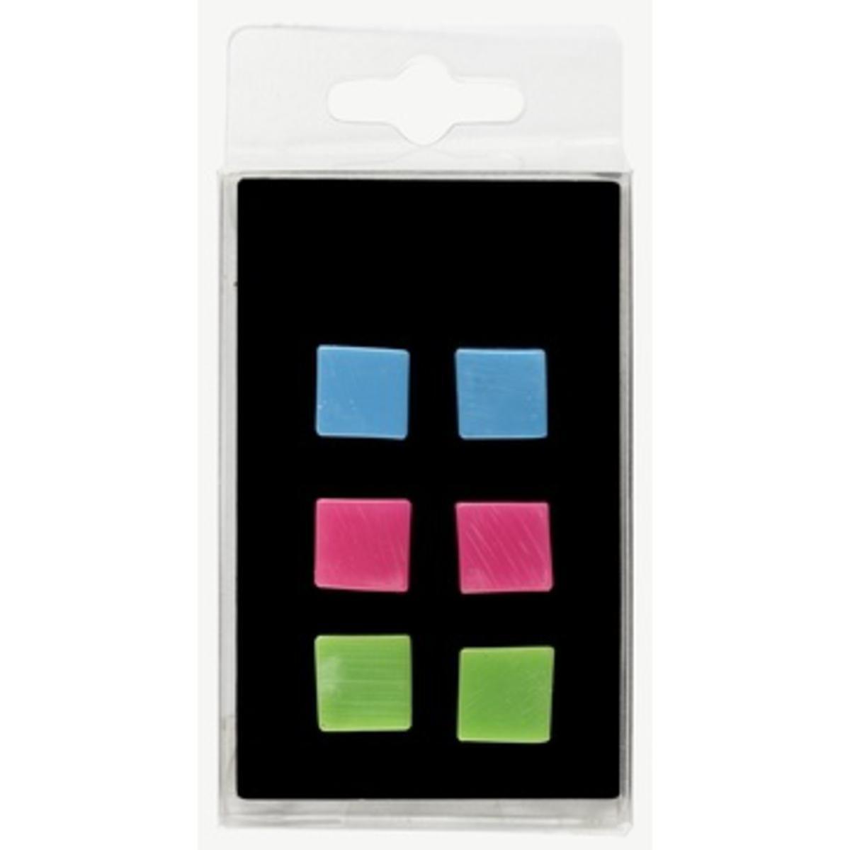 Lot de 6 magnets cube Multico - 8 x 5 cm - Aimant - Multicolore