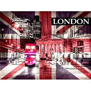 Chassis toile London Flag - 60 x 80 cm - Chassis Pin - Toile - Multicolore