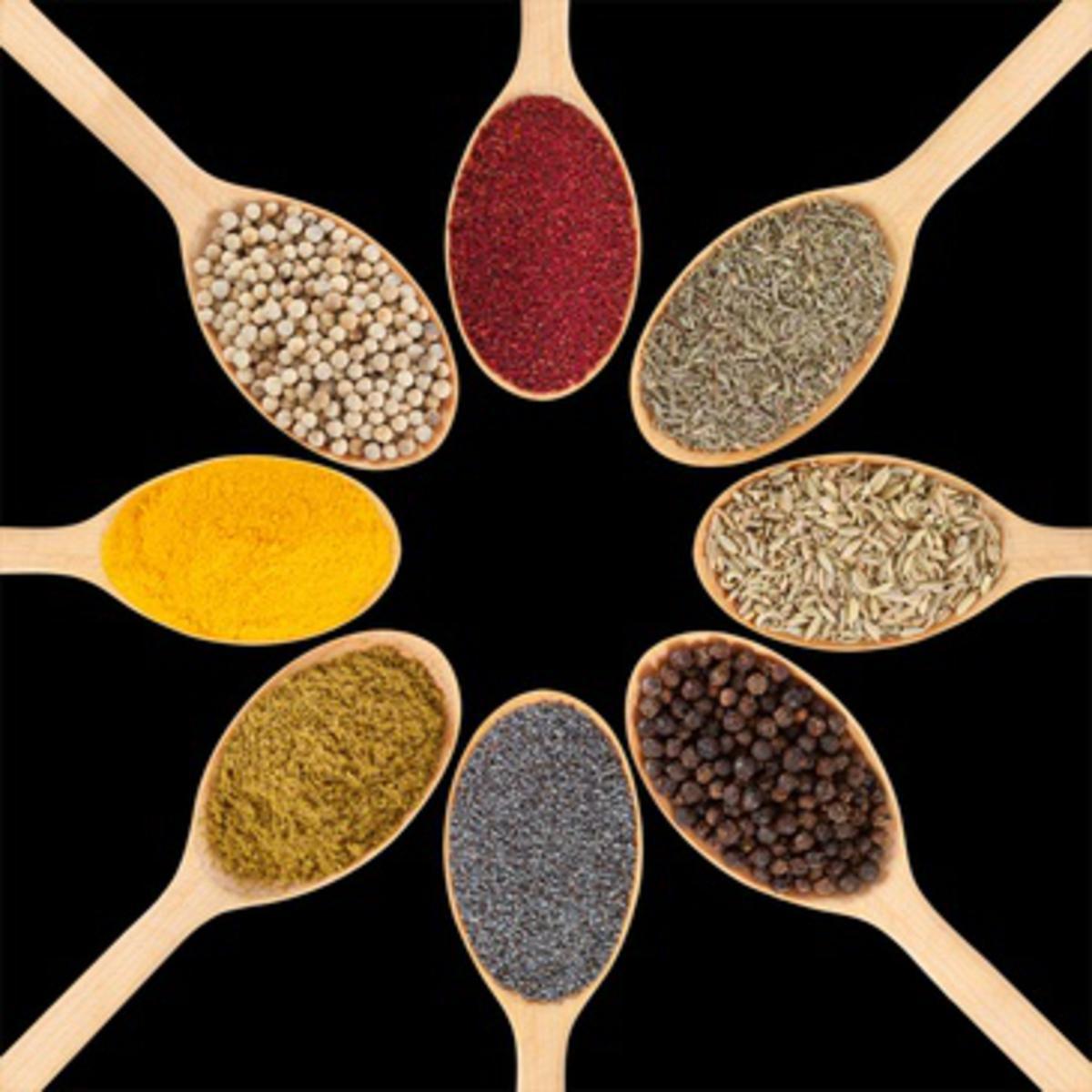 Wall picture Spices - 20 x 20 cm - Verre minéral -Multicolore