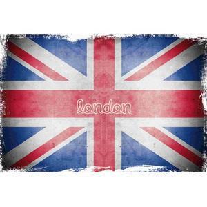 Wall Picture Union Jack - 40 x 60 cm - verre minéral - Multicolore