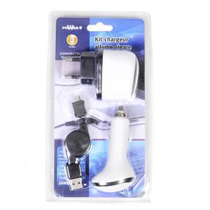 Accessoires USB chargeur Samsung - PVC - 21,5 x 12 cm - Noir, Blanc