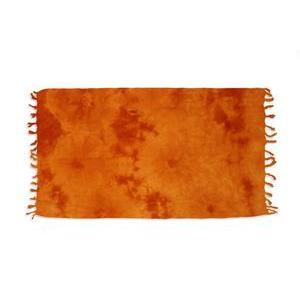 Fouta coton - 80 x 150 cm - Tie and dye orange