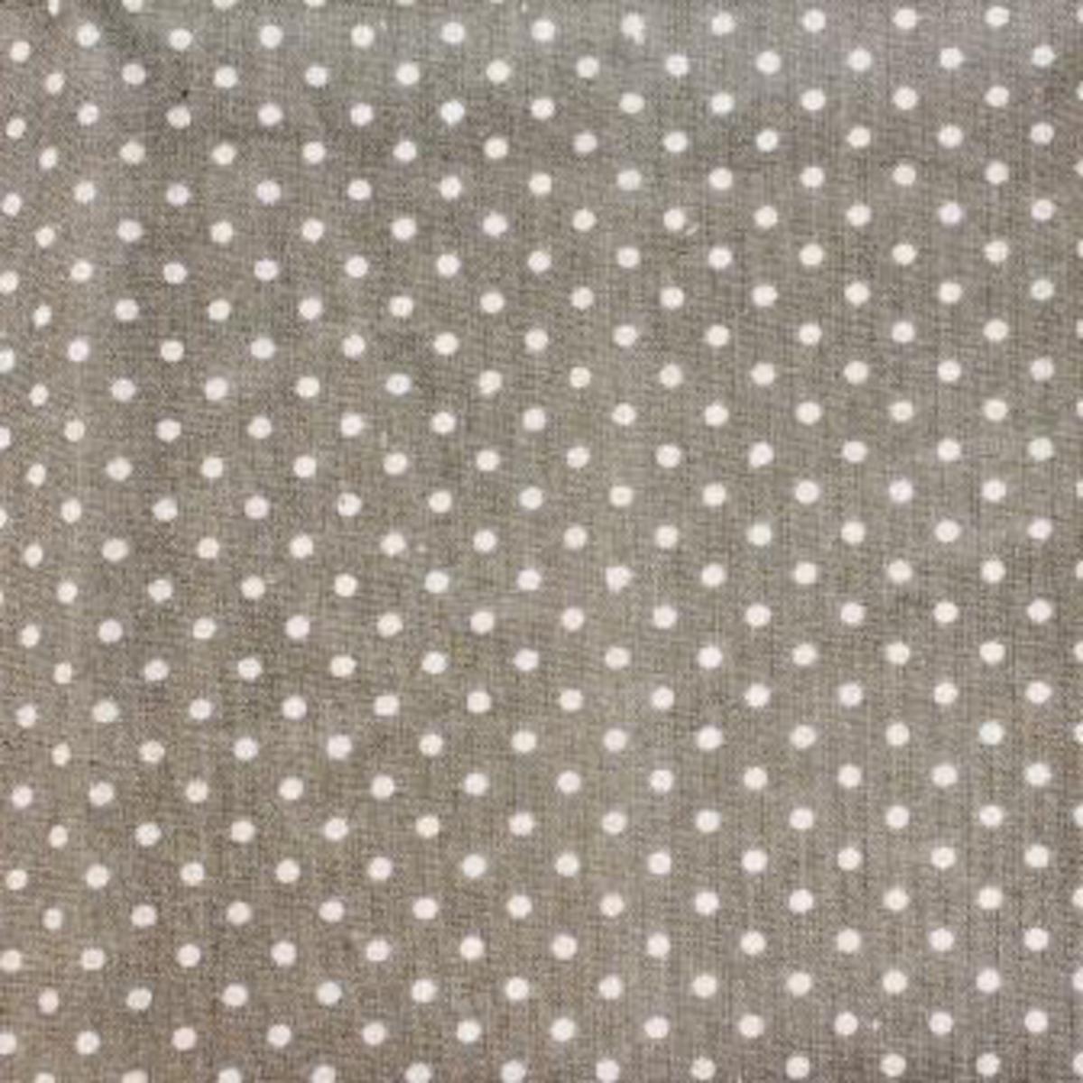 Pièce de coton imprimé pois - 55 x 45,5 cm - Blanc et gris