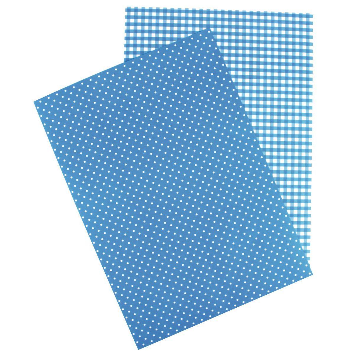 Feuille A4 autocollante - Papier - 21 x 29,7 cm - Bleu