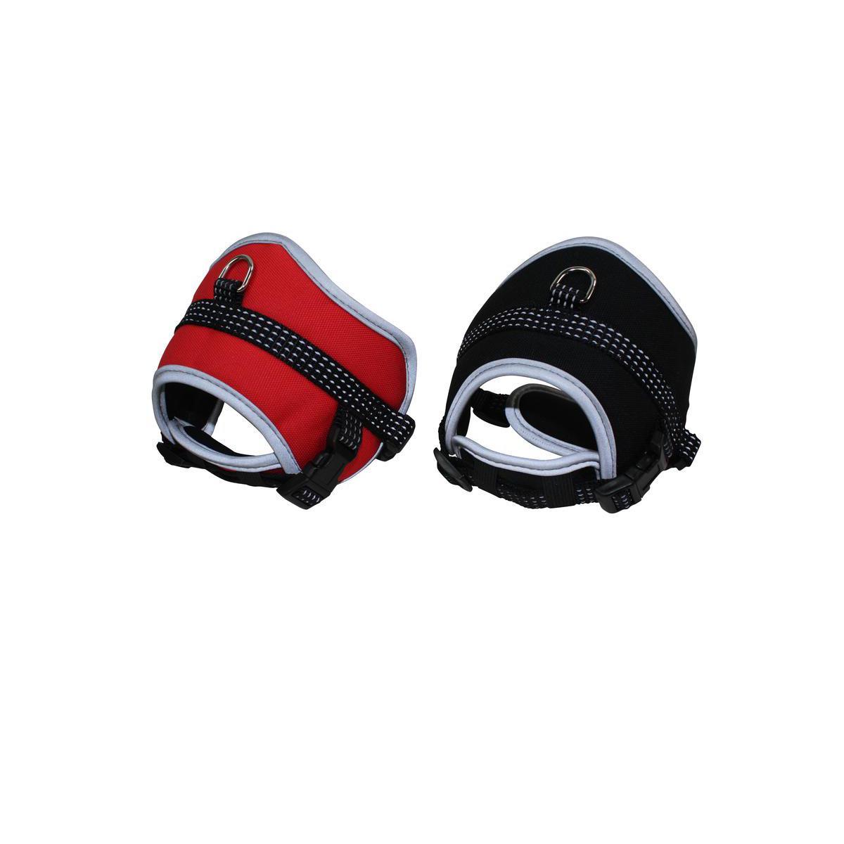 Harnais protection confort - Nylon - 11 x 9 cm - Noir ou rouge