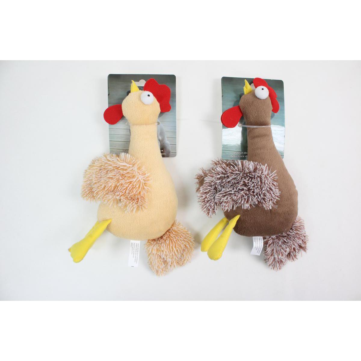 Jouet peluche - Tissu - 28 x 12 x H 7 cm - Marron