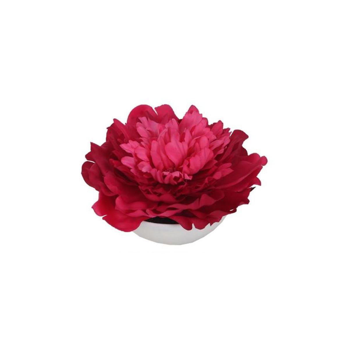 Coupe pivoine - Polyester - Ø 15 cm - Rose fuchsia