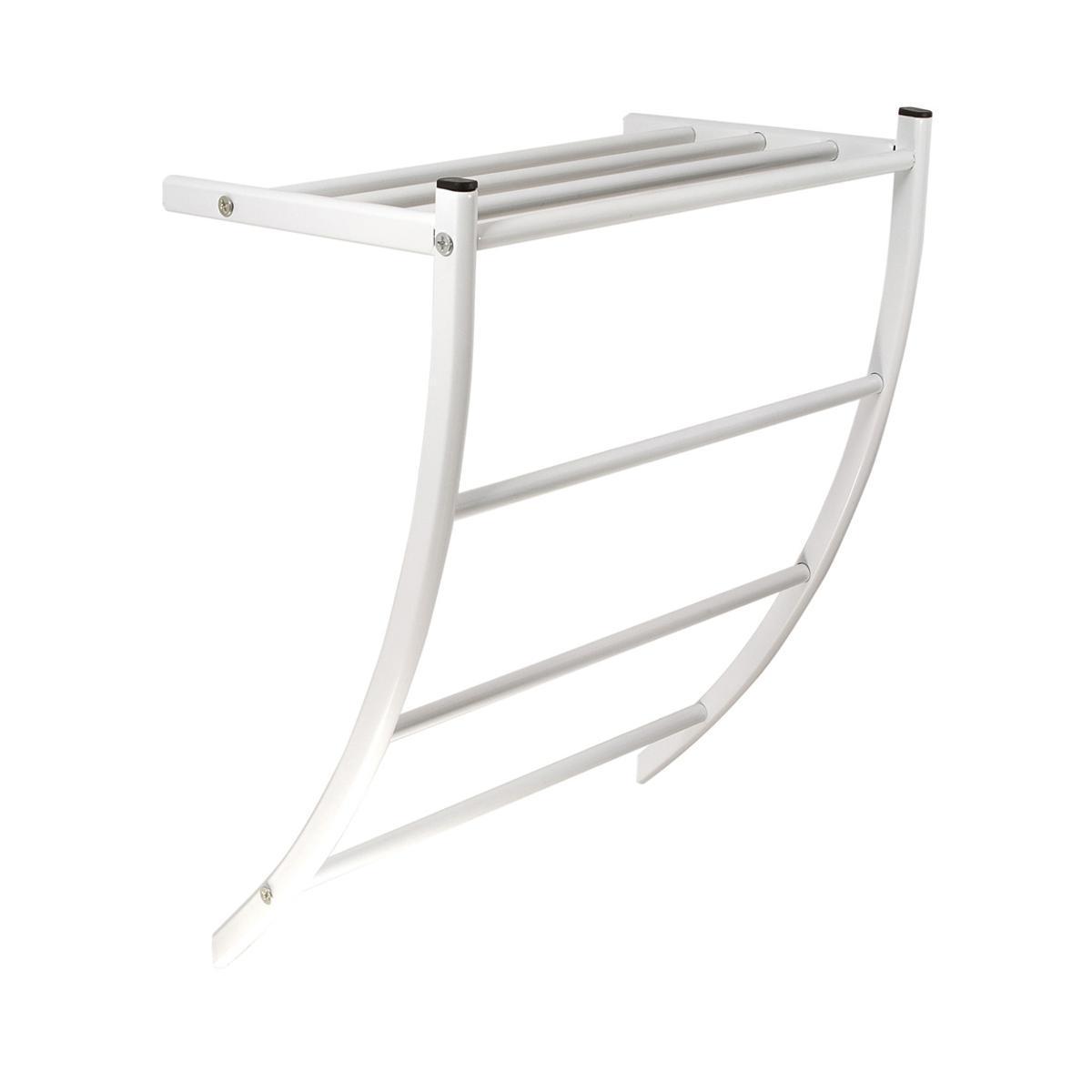 Étagère d'hôte porte-serviette - L 38 x H 49.5 x l 23 cm - Blanc