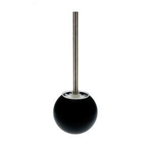 Pot + brosse WC - L 14 x H 37.5 x l 14 cm - Noir