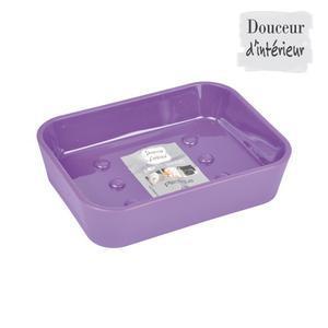 Porte-savon - Plastique - 9 x 12 x H 3 cm - Violet prune