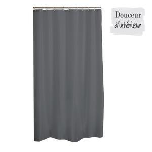 Rideau de douche - PEVA - 180 x H 200 cm - Gris anthracite