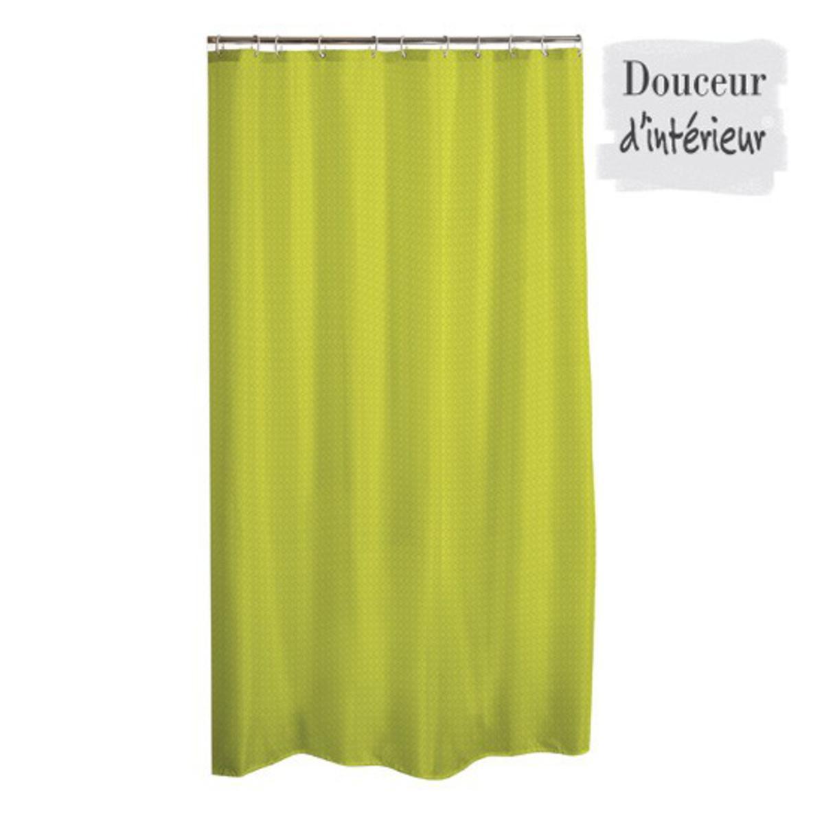 Rideau de douche - Polyester - 180 x H 200 cm - Vert anis