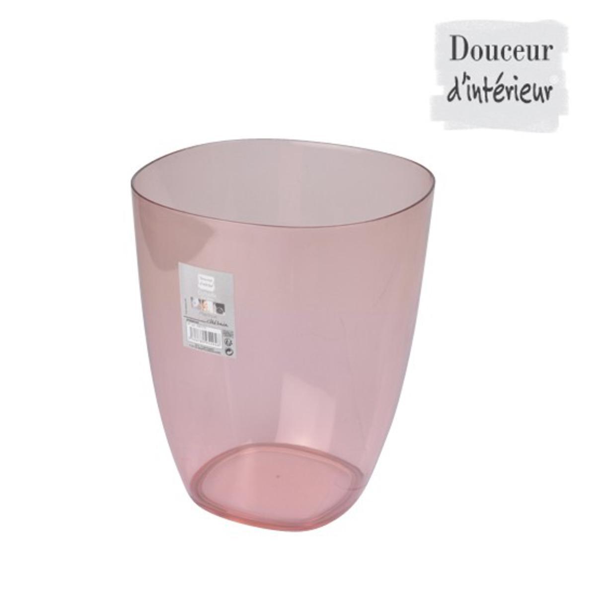 Corbeille - Plastique - 20 x H 25,5 cm - Rose