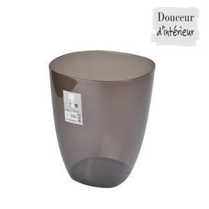 Corbeille - Plastique - 20 x H 25,5 cm - Marron chocolat