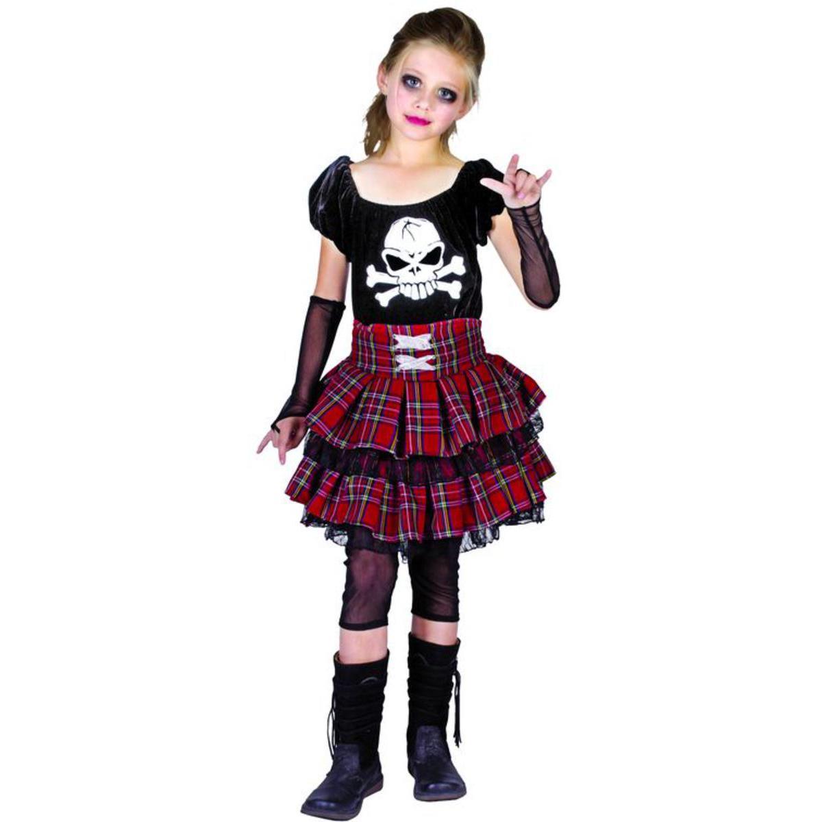 Costume enfant punk pour fille en polyester - L - Multicolore
