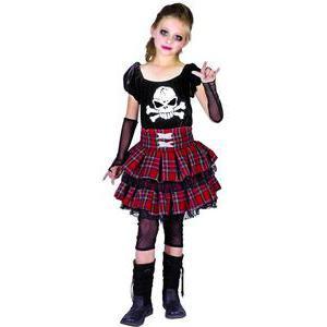 Costume enfant punk pour fille en polyester - M - Multicolore