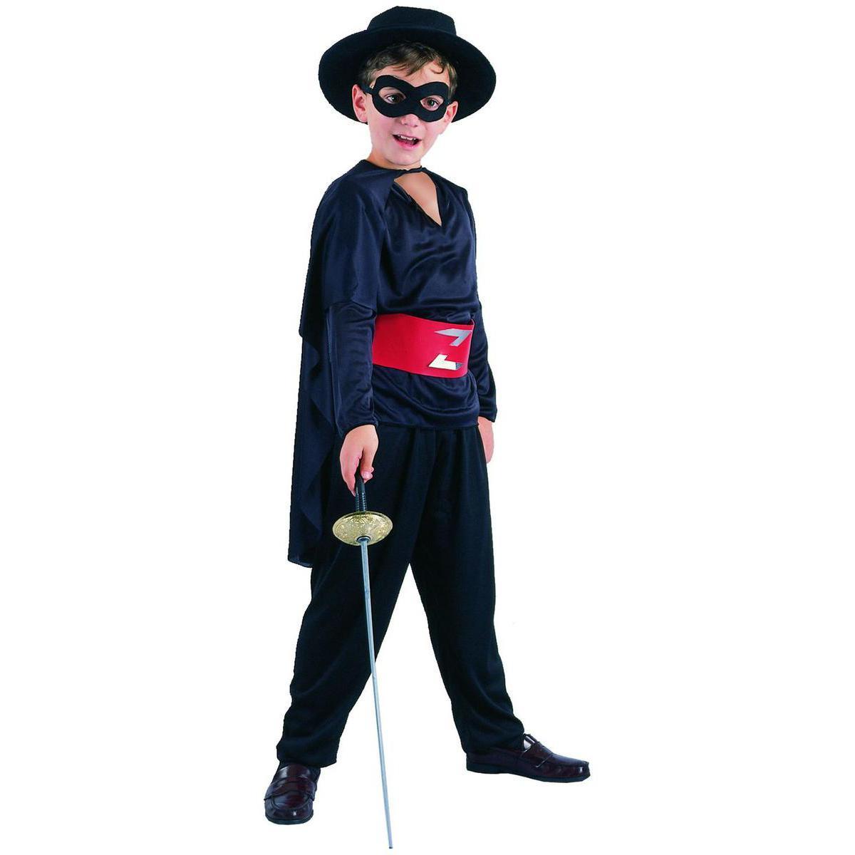 Costume enfant bandit et son masque en polyester - S -Multicolore
