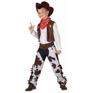Costume enfant luxe cowboy en polyester - L - Multicolore