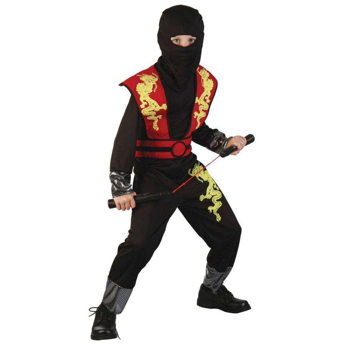 Costume enfant luxe Ninja en polyester - M - Multicolore