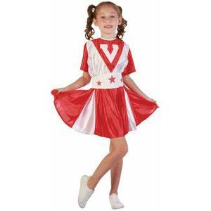 Costume enfant pom-pom girl en polyester - M - Rouge