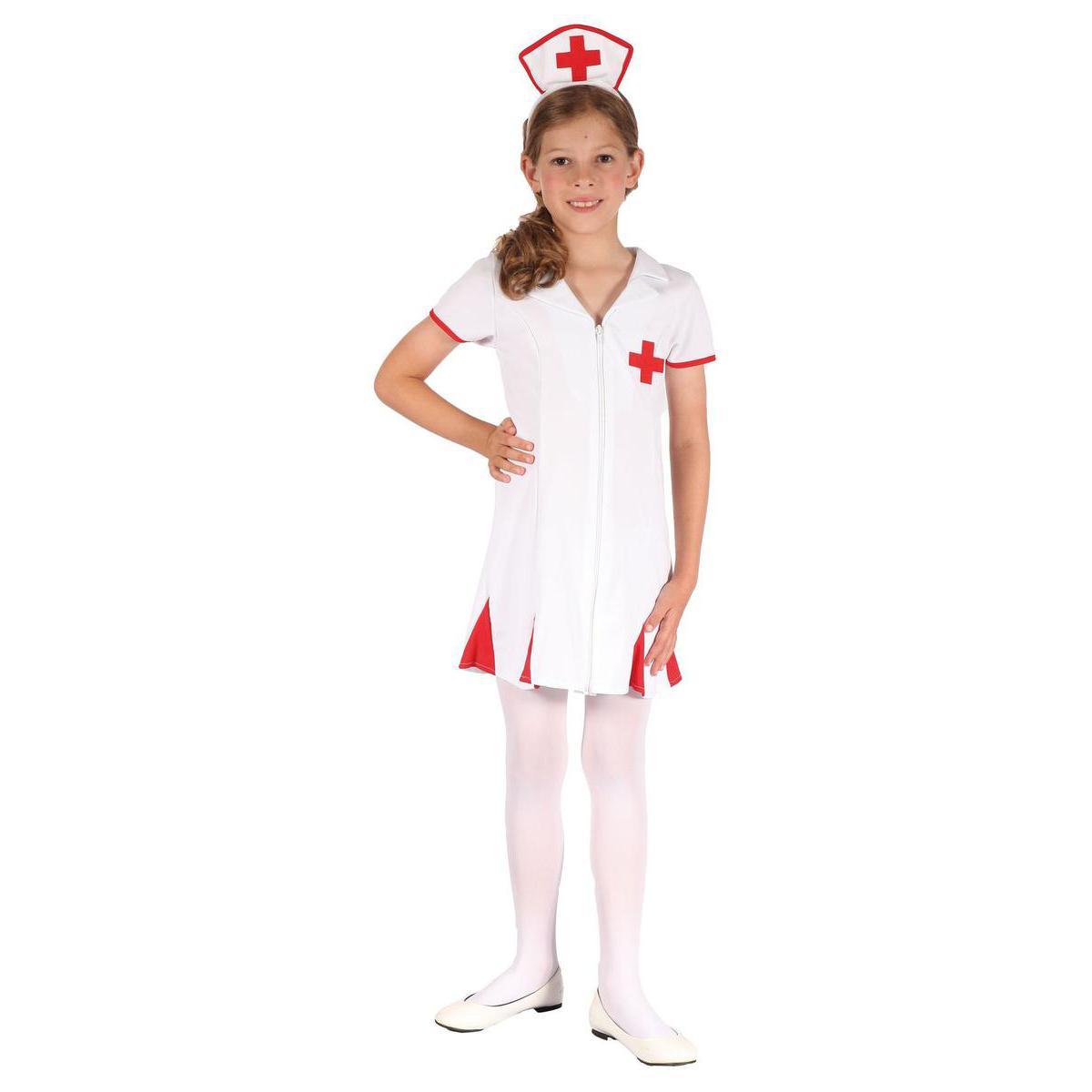 Costume enfant infirmière en polyester - L -Multicolore