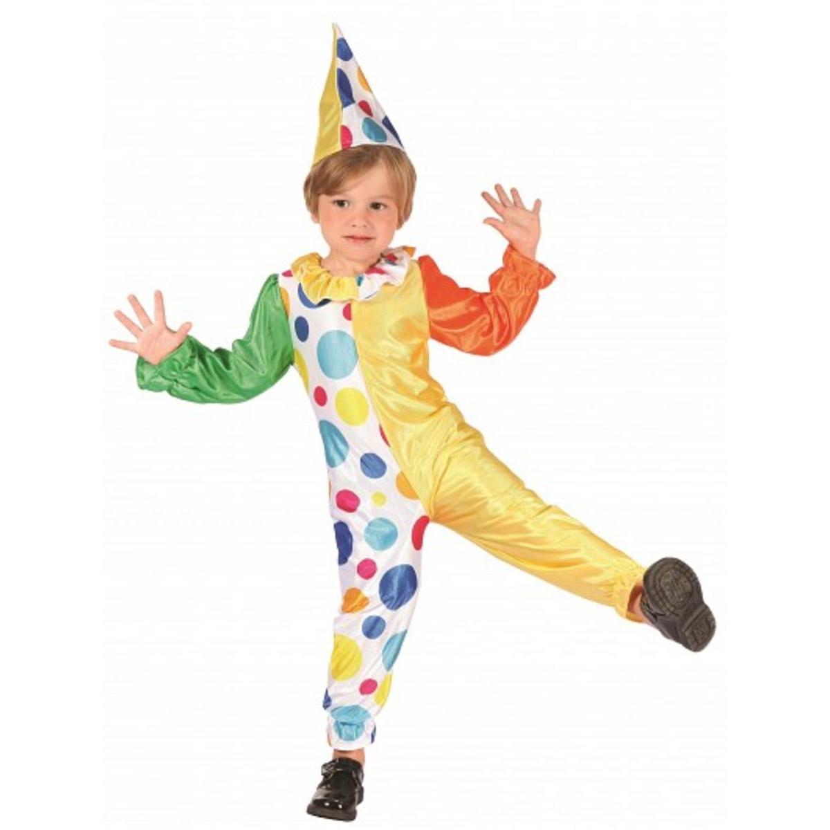Costume Baby Clown - 92 x 104 cm - Multicolore