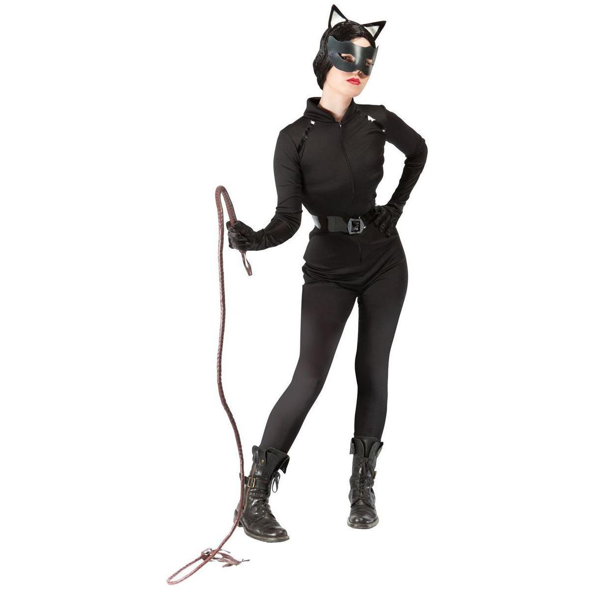 Costume adulte de femme chat en polyester - Taille unique - Noir