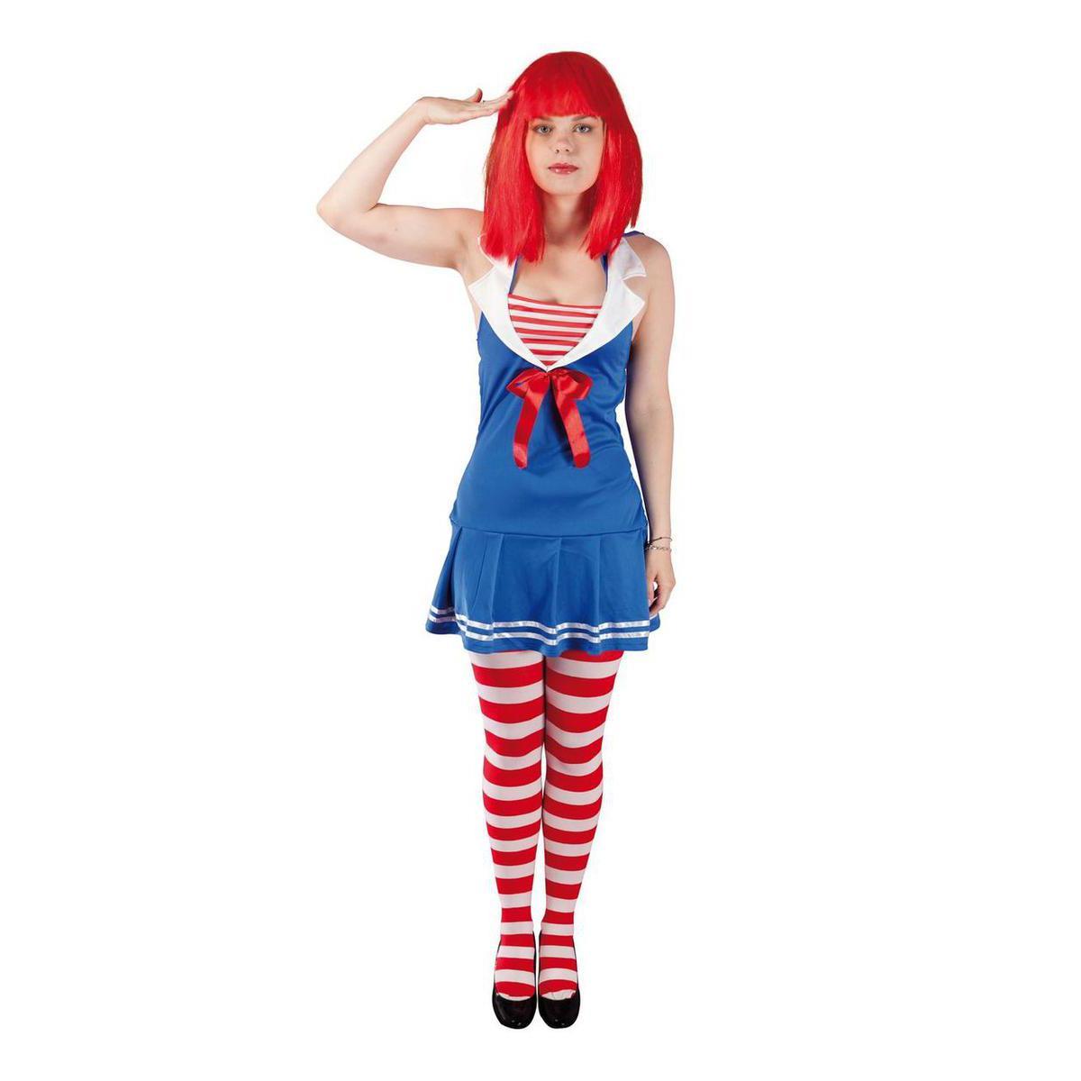 Costume adulte femme marin sexy en polyester - Taille unique - Multicolore