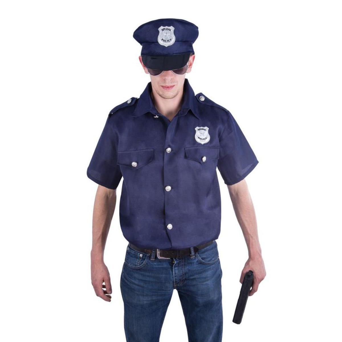 Costume adulte luxe policier en polyester - Taille unique - Multicolore
