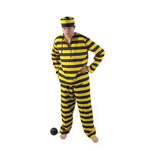Costume pour adulte luxe prisonnier en polyester - Taille unique - Multicolore