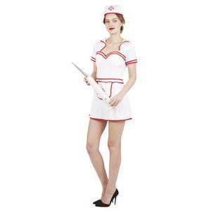 Costume adulte infirmière sexy en polyester - L/XL - Blanc