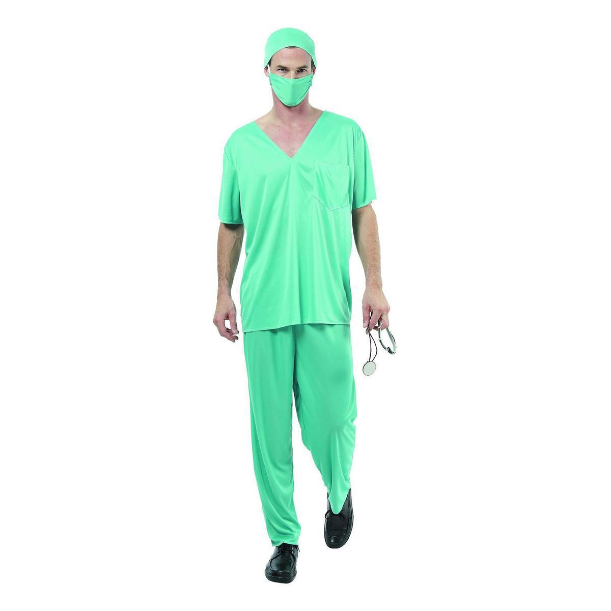 Costume adulte chirurgien en polyester - Taille unique - Vert