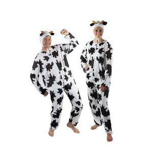 Costume adulte vache en polyester - Taille unique - Multicolore