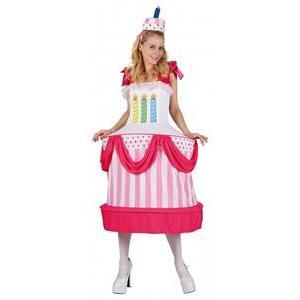 Costume femme Gâteau d'anniversaire en polyester - Taille unique - Multicolore