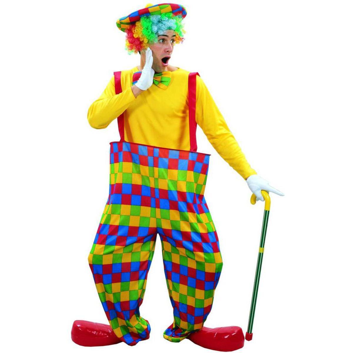 Costume adulte de clown en polyester - Taille unique - Multicolore