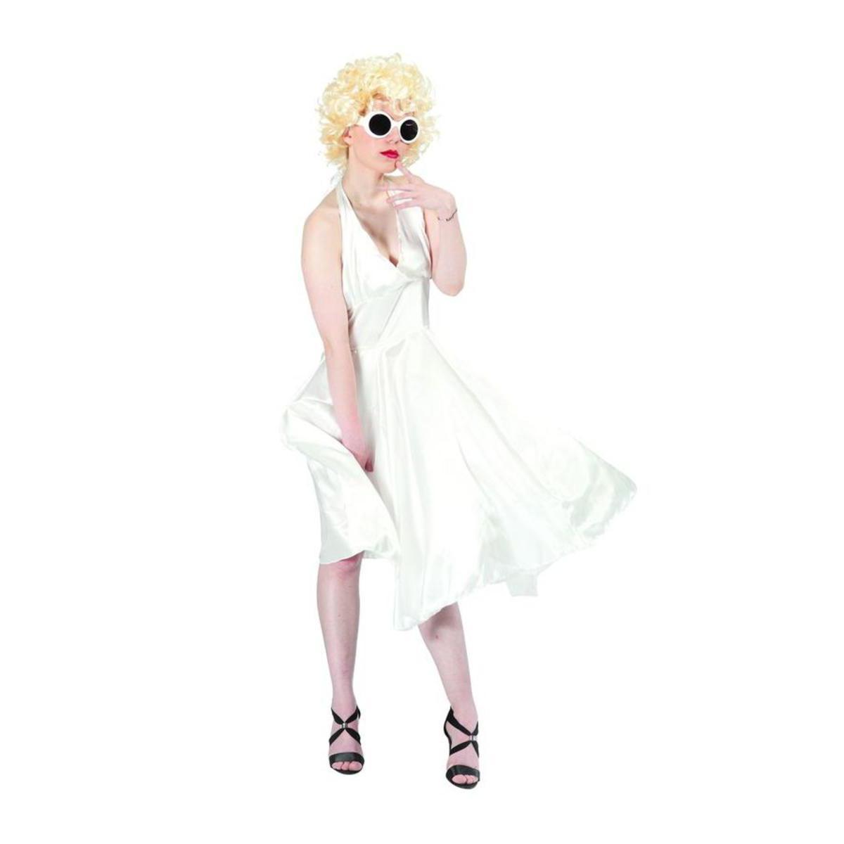 Costume adulte Marylin en polyester - Taille unique - Blanc