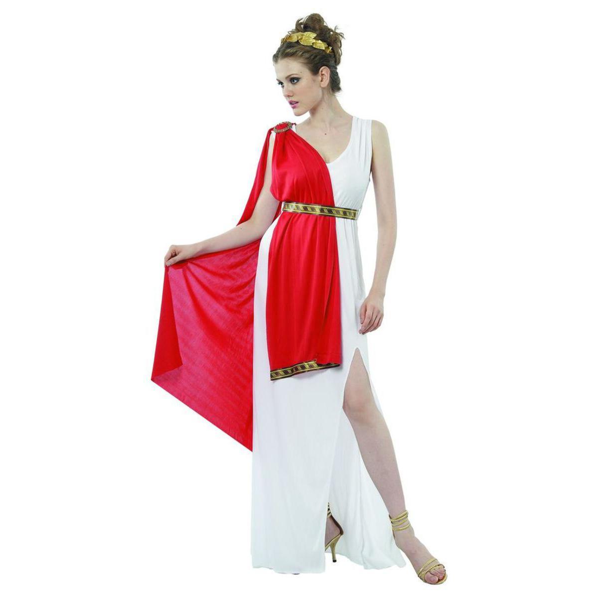 Costume adulte de romaine en polyester - Taille unique - Multicolore