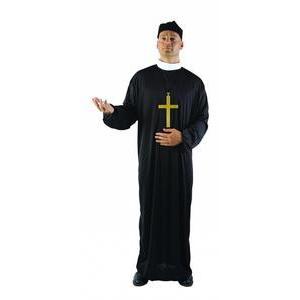 Costume adulte curé en polyester - Taille unique - Noir