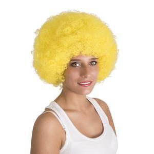 Perruque afro Willy - Différents coloris - L 24 x H 7 x l 18 cm - Jaune - PTIT CLOWN