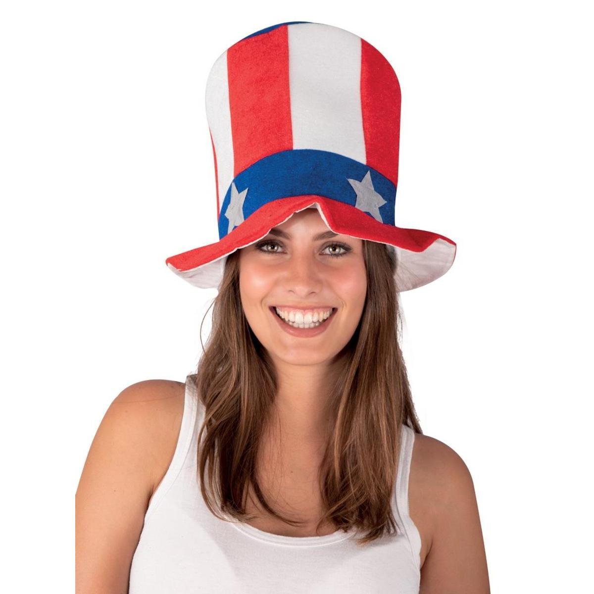 Chapeau américain en polyester - 30 x 28 x H 32 cm - Multicolore