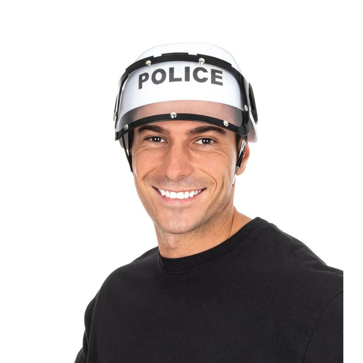 Casque de policier en plastique - 20 x 21 x H 16 cm - Multicolore