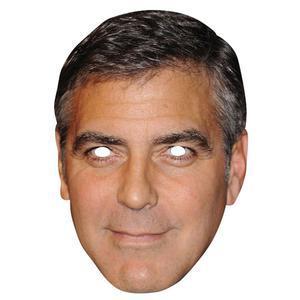 Masque de Georges Clooney en carton - 30 x 21 cm - Multicolore