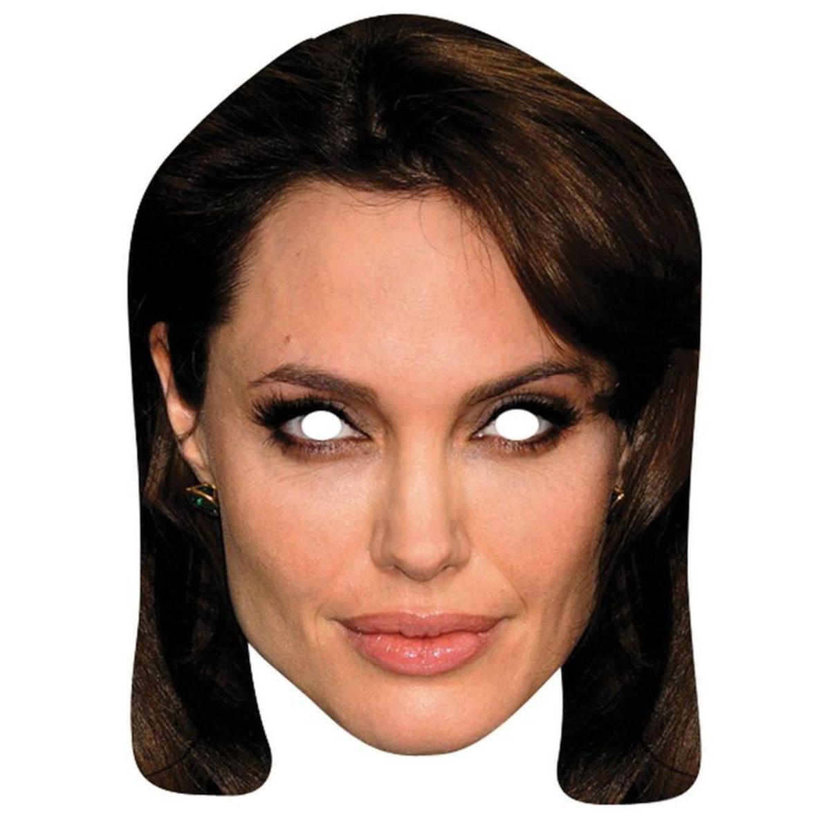 Masque d'Angelina Jolie en carton - 30 x 21 cm - Multicolore