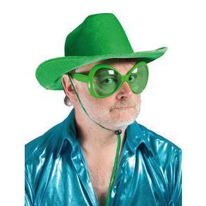 Lunettes mouches en plastique - 18 x 8,5 cm - Vert