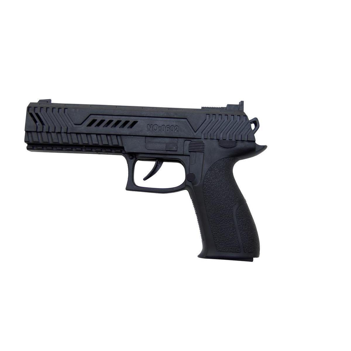 Pistolet automatique en plastique - 21 x 10 cm - Noir