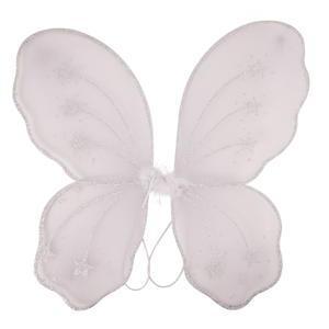 Ailes de papillon en polyester - 32 x 48 cm - Blanc