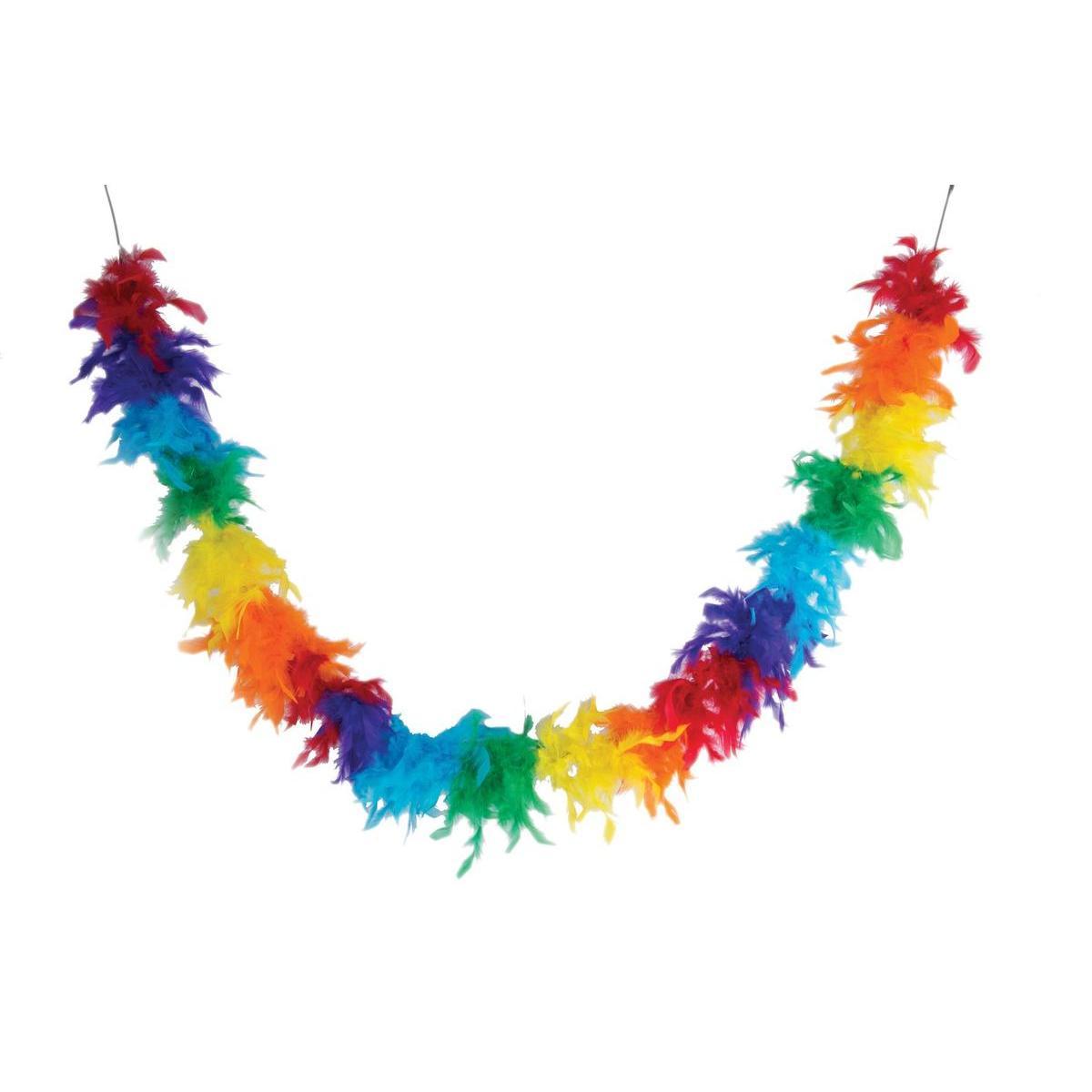 Boa en plumes - L 180 cm - Multicolore