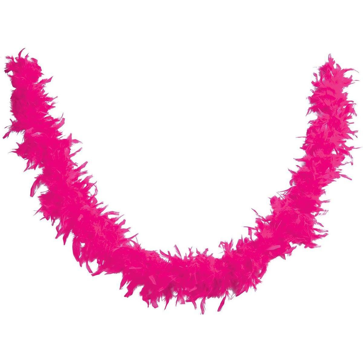 Boa en plumes - Longueur 180 cm - Rose fuchsia